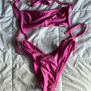 Kendall and Kylie pink bikini